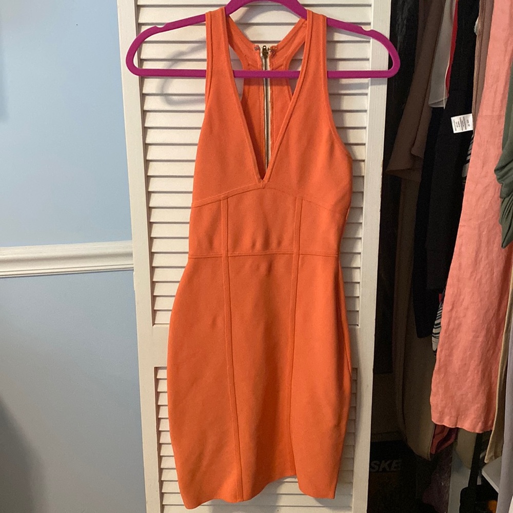 Orange BCBG tight dress